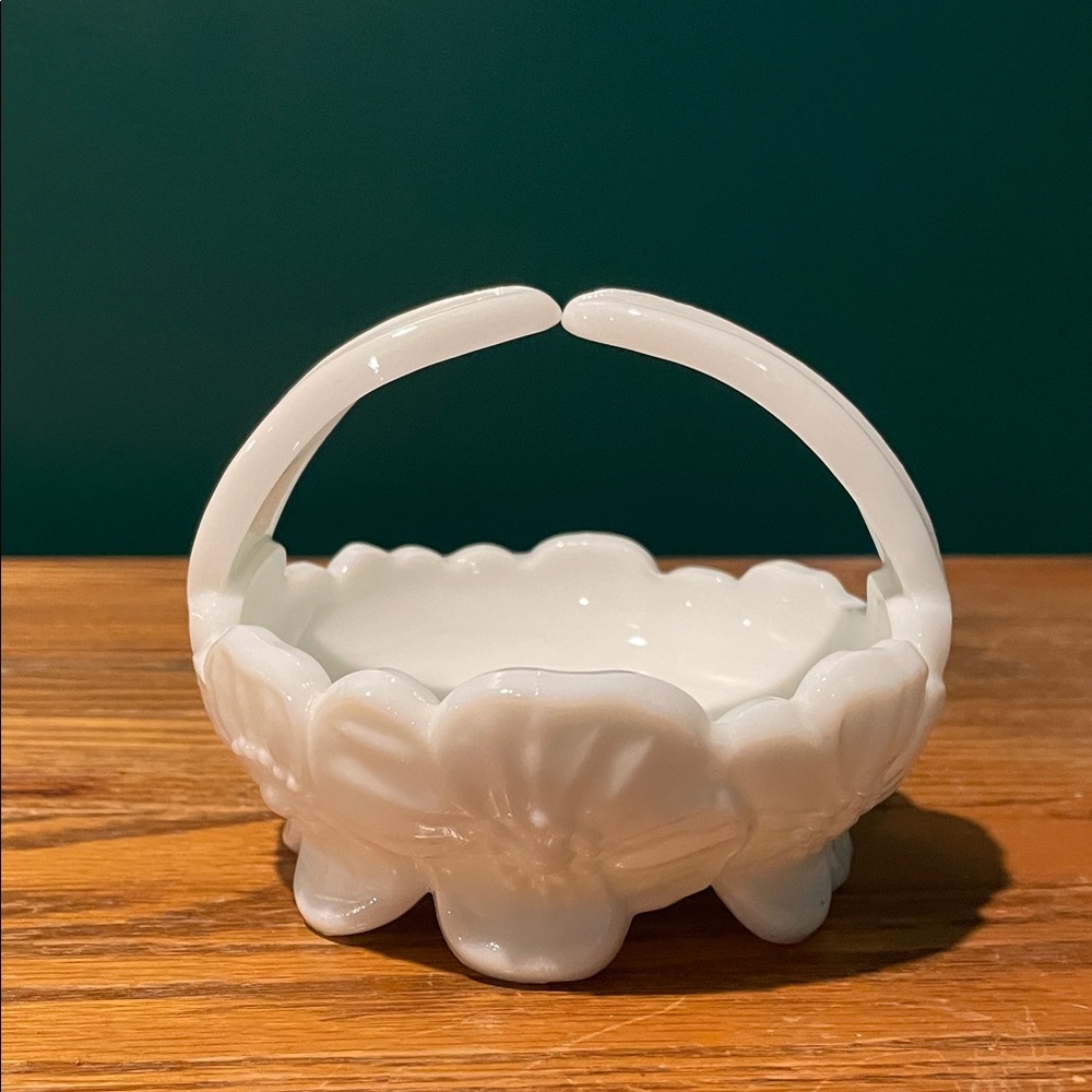 Westmoreland Milk Glass Basket